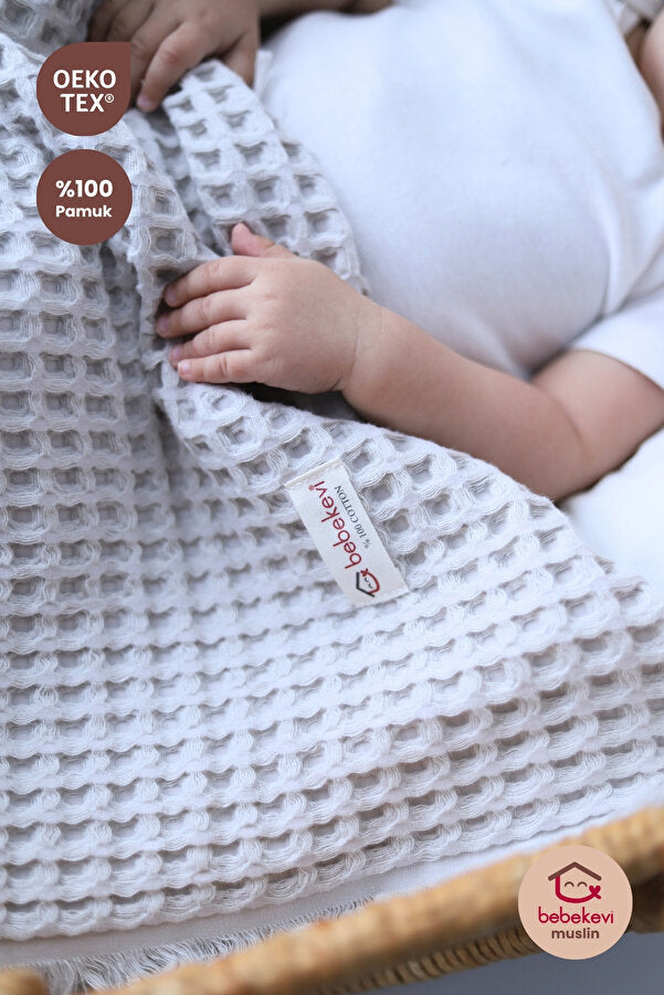 CometBaby™ %100 Pamuk Müslin Waffle Battaniye