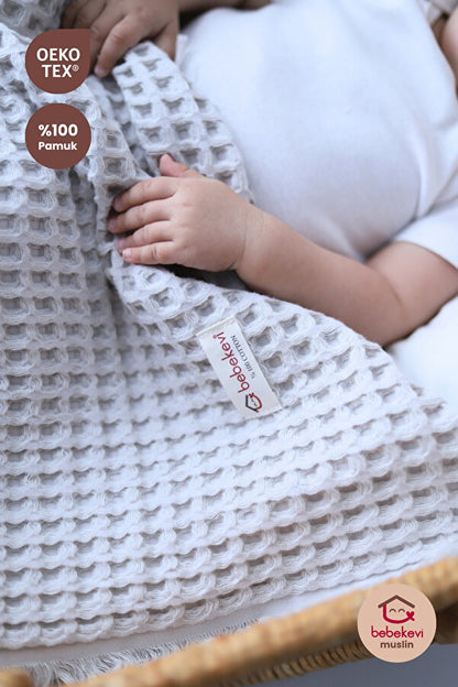 CometBaby™ %100 Pamuk Müslin Waffle Battaniye