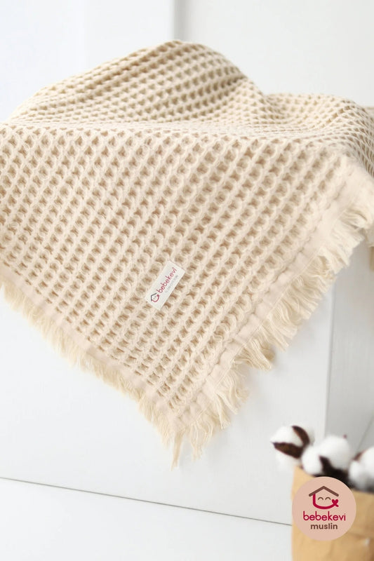 CometBaby™ %100 Pamuk Müslin Waffle Battaniye