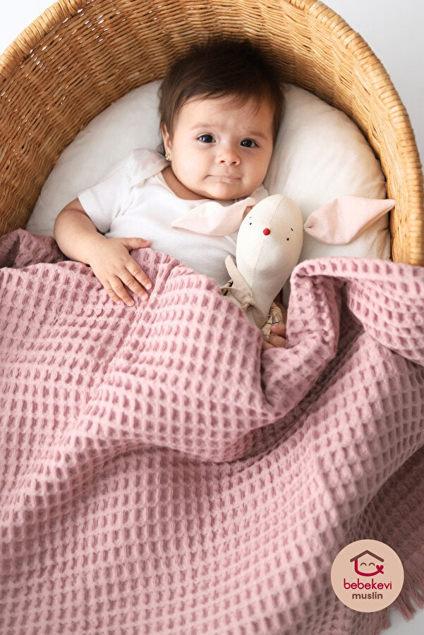 CometBaby™ %100 Pamuk Müslin Waffle Battaniye