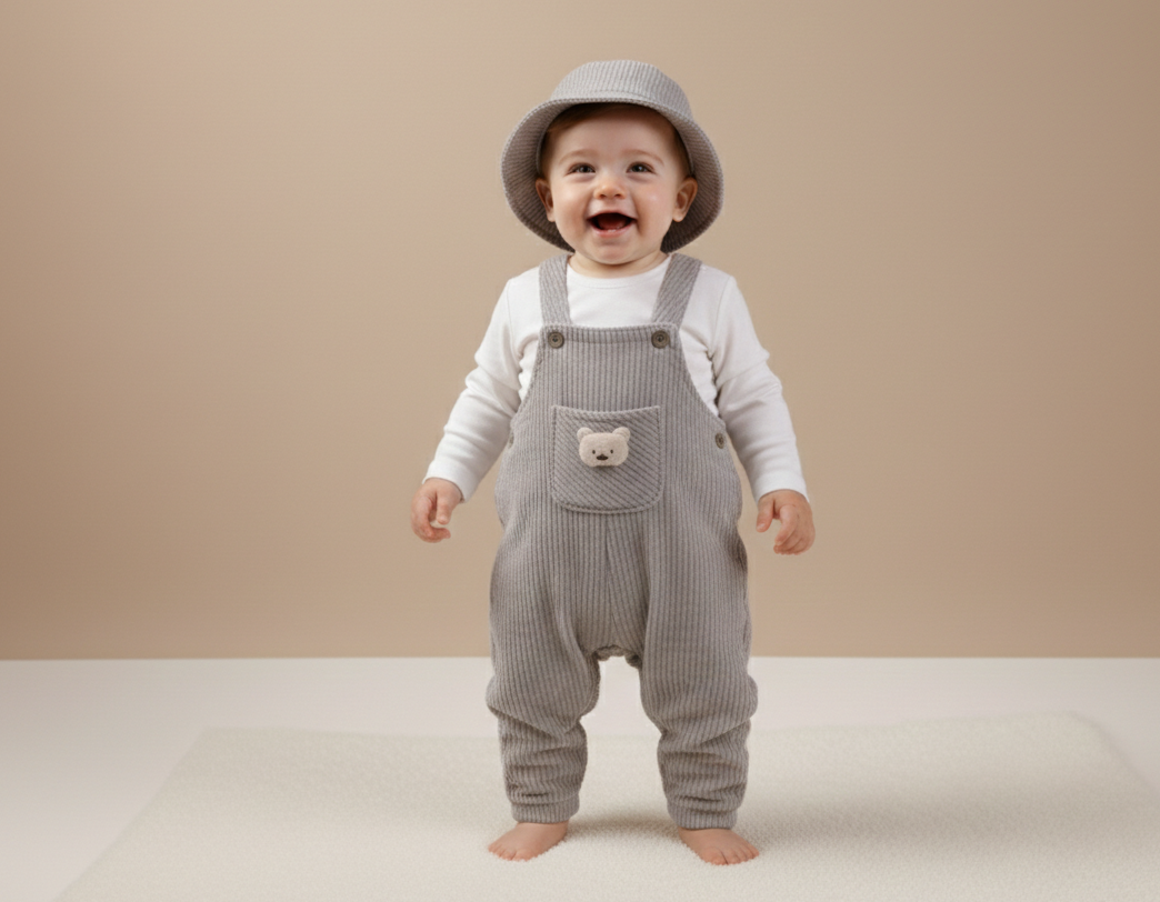 Şapkalı Erkek Salopet Set