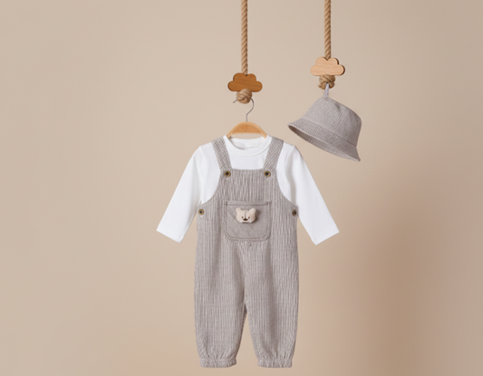 Şapkalı Erkek Salopet Set